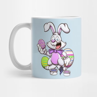 Smiling Easter Bunny With Easter Eggs Mug